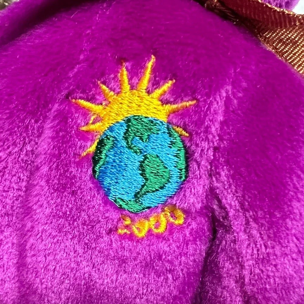 Ty Beanie Baby Millennium the Bear Purple 1999 Retired Collectible Plush Toy